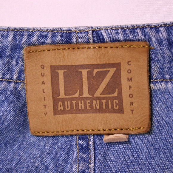 LizWear Skirts Womens Sze 12 Blue Mini Skirt 100% Cotton Denim - (28.75 x 20.25) - Picture 8 of 13